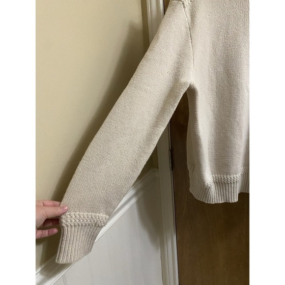 Vintage Polo Ralph Lauren 100% Lambs Wool Sweater Size L Asymmetrical Neck Zip - Picture 11 of 16